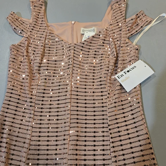 Enfocus Studio Blush Sequin Dress (6c14) - Picture 4 of 6